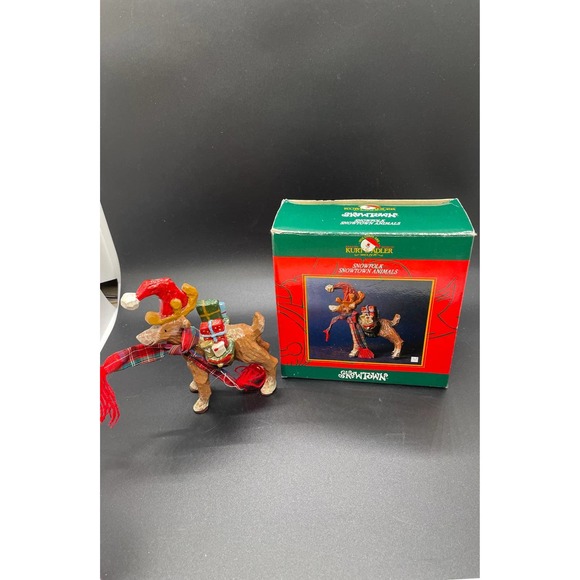 Kurt Adler snow town reindeer - Picture 1 of 3